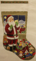 Susan Roberts 0199 Santa Packing the Bags Stocking