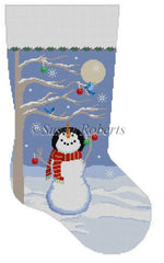 Susan Roberts 3207 Moonlit Snowman Bird Tree Stocking