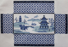 Susan Roberts 6322 Pagoda Scene in Blues Brick Cover