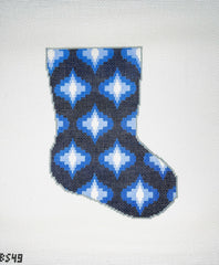 KCN Designers BS49 Classic Blues Ogee Bauble Stocking