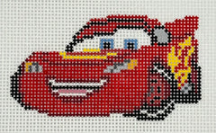 2 Busy Needlepointing Red Hot Rod