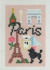 Needlepoint to Go NTG-KB226 Paris Bag Charm Insert