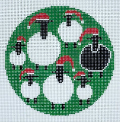 Doolittle Stitchery O134 Black Sheep Round