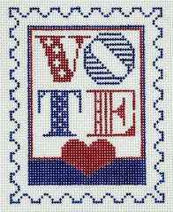 Wipstitch Needleworks WS-29 Vote Stamp