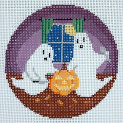 The Gingham Stitchery MS31 Ghosts carving pumpkins