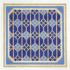 Saturnalia Stitching SAS-149 Sapphire Blue Coaster