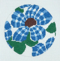 The Curious Cowgirl VT-14 Blue Gingham Flower