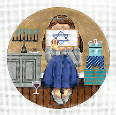 Gayla Elliot GE-GS197 Hannukah Stitching GIrl