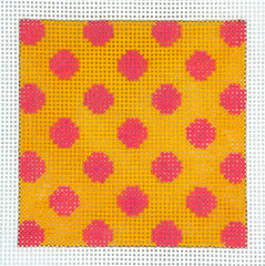 Kate Dickerson INSSQ3-08 Pink/Orange Dots Square