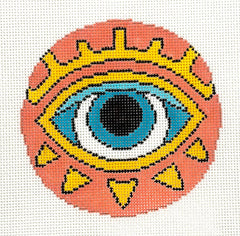 Judi & Co EE367C Evil Eye Ornament - Coral