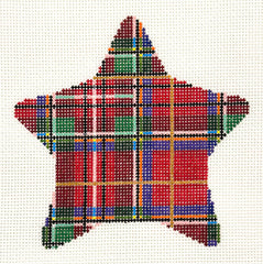 Susan Battle Needlepoint X74 Plaid Star