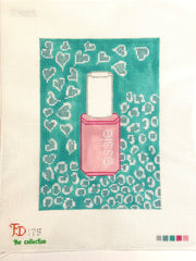 FROOPY TRUNK SHOW: FD179 Essie Pink on Green