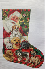 Susan Roberts TTAXS364 Christmas Puppies Stocking