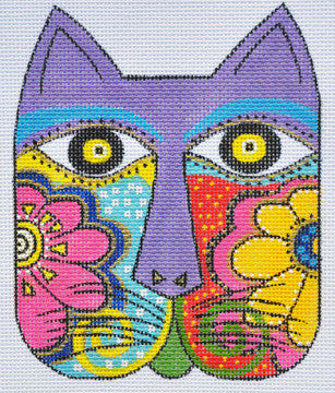 Hand-Painted Needlepoint Canvas - Danji Designs - LB-111 - Cat