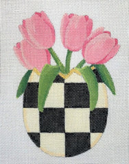 Raymond Crawford #HO2238 Pink Tulips Egg