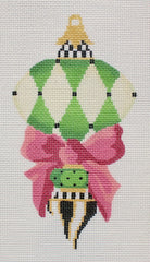 12 Months ~ Peridot & Metallic AUGUST Monthly Ornament & Stitch Guide HP  Needlepoint Canvas by Kelly Clark