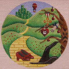 NeedlepointUS: Beach Memories Hand Painted Needlepoint Canvas from Rebecca  Wood, Cushions and Pillows, RW430N